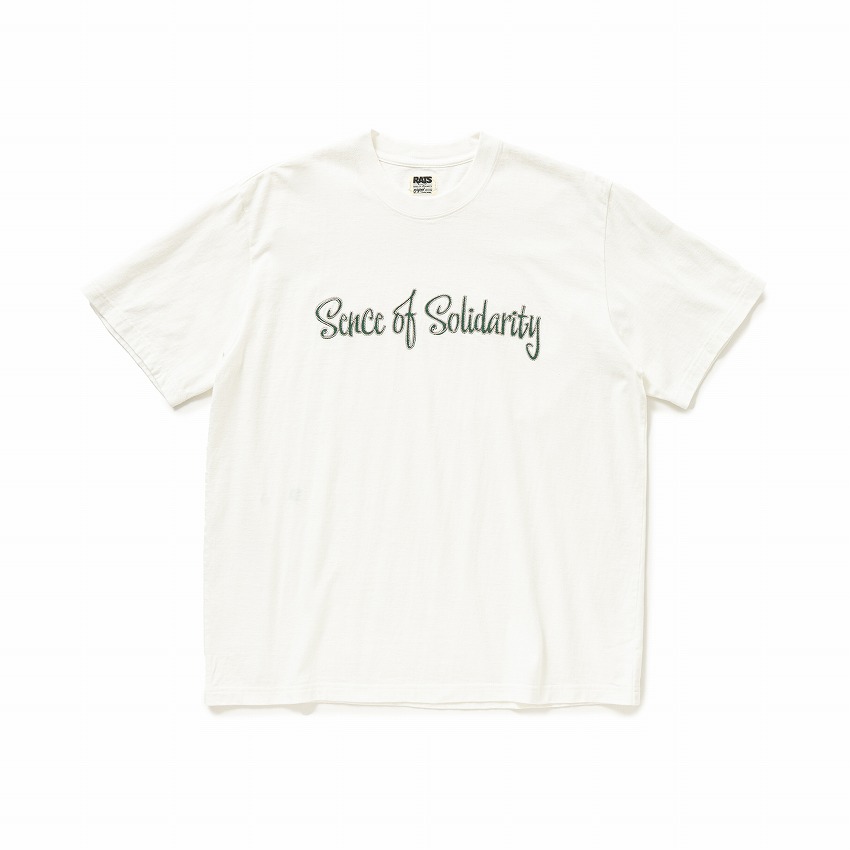 CHAIN LOCK TEE *ホワイト×グリーン*
