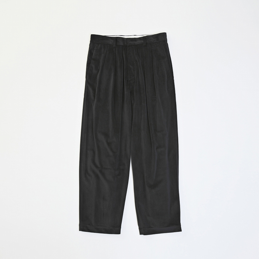 VELOR WIDE SLACKS *ブラック*
