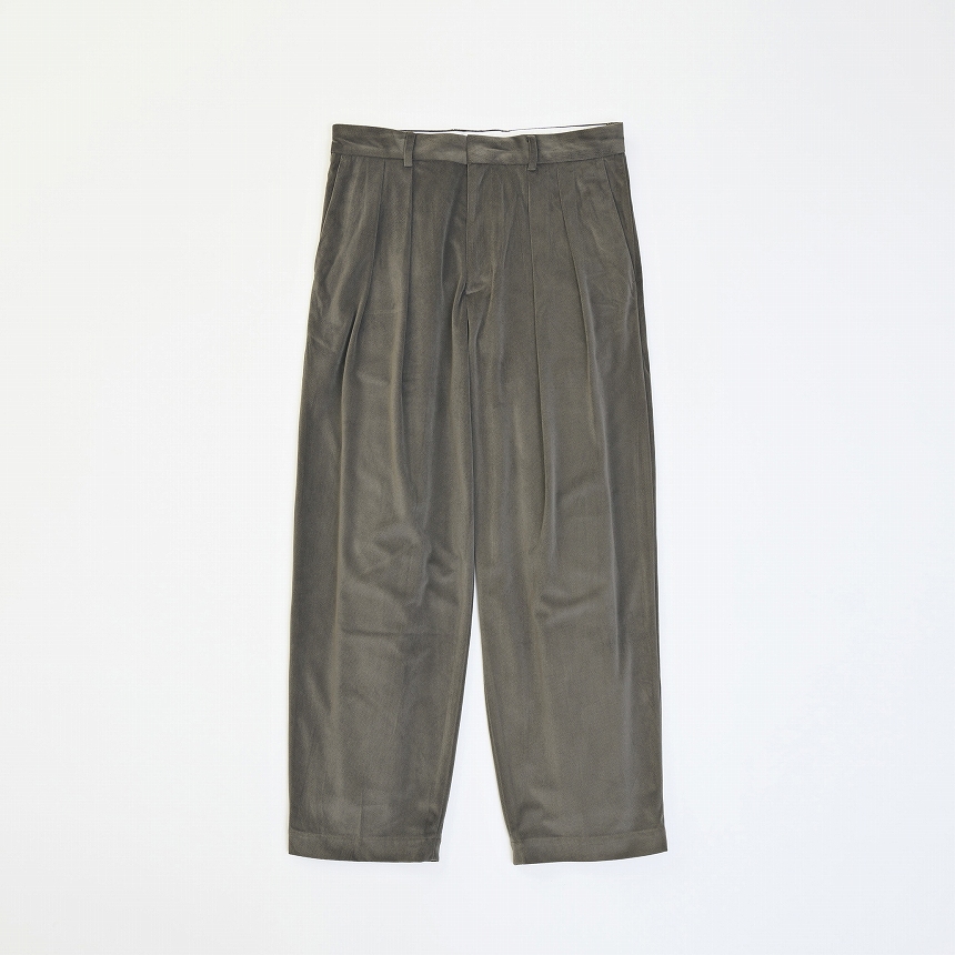 VELOR WIDE SLACKS *オリーブ*