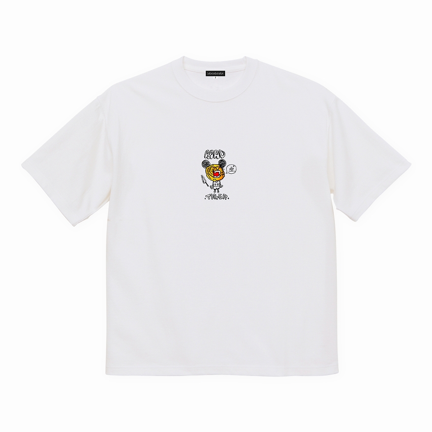 Mad tiger embroidart big silhouette tee *ホワイト*