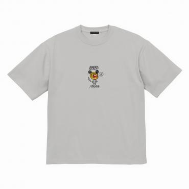 Mad tiger embroidart big silhouette tee *フロストグレー*