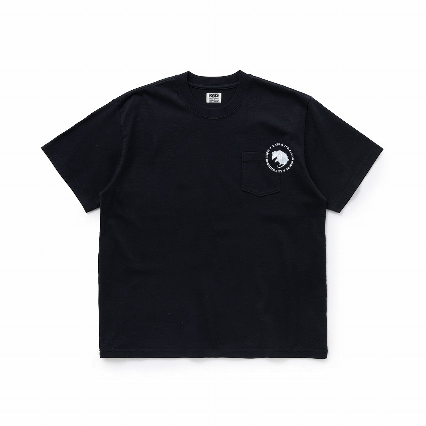 CIRCLE POCKET TEE *ブラック*