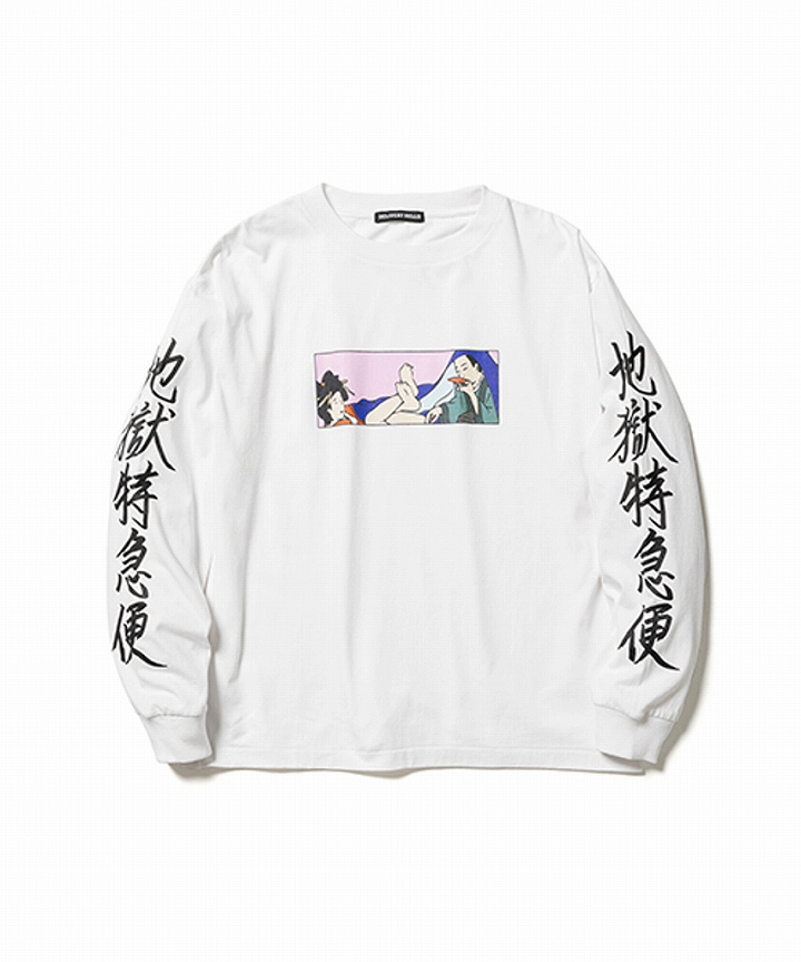 "地獄特急便" STYLE1 L/S Tee *ホワイト*