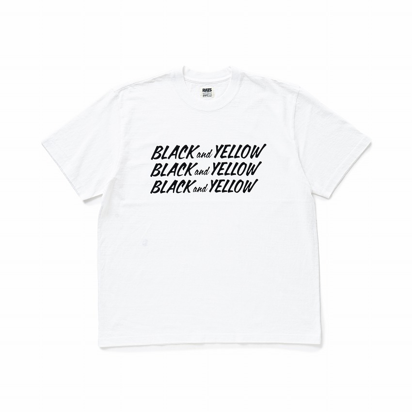 BLACK and YELLOW TEE *ホワイト*