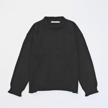 DAMEGE KNIT *ブラック*