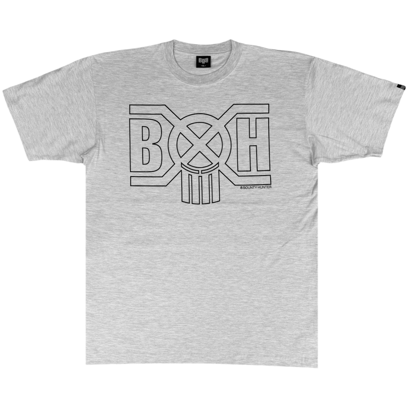 BxH LINE LOGO Tee / ASH/BLACK