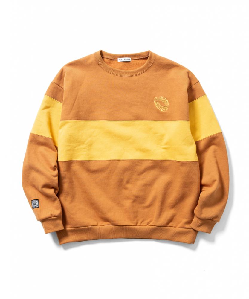 LINE SWEAT *ブラウン×イエロー*