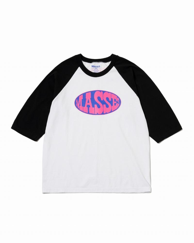 THREE QUARTER SHIRT OVAL *ブラック×ホワイト*