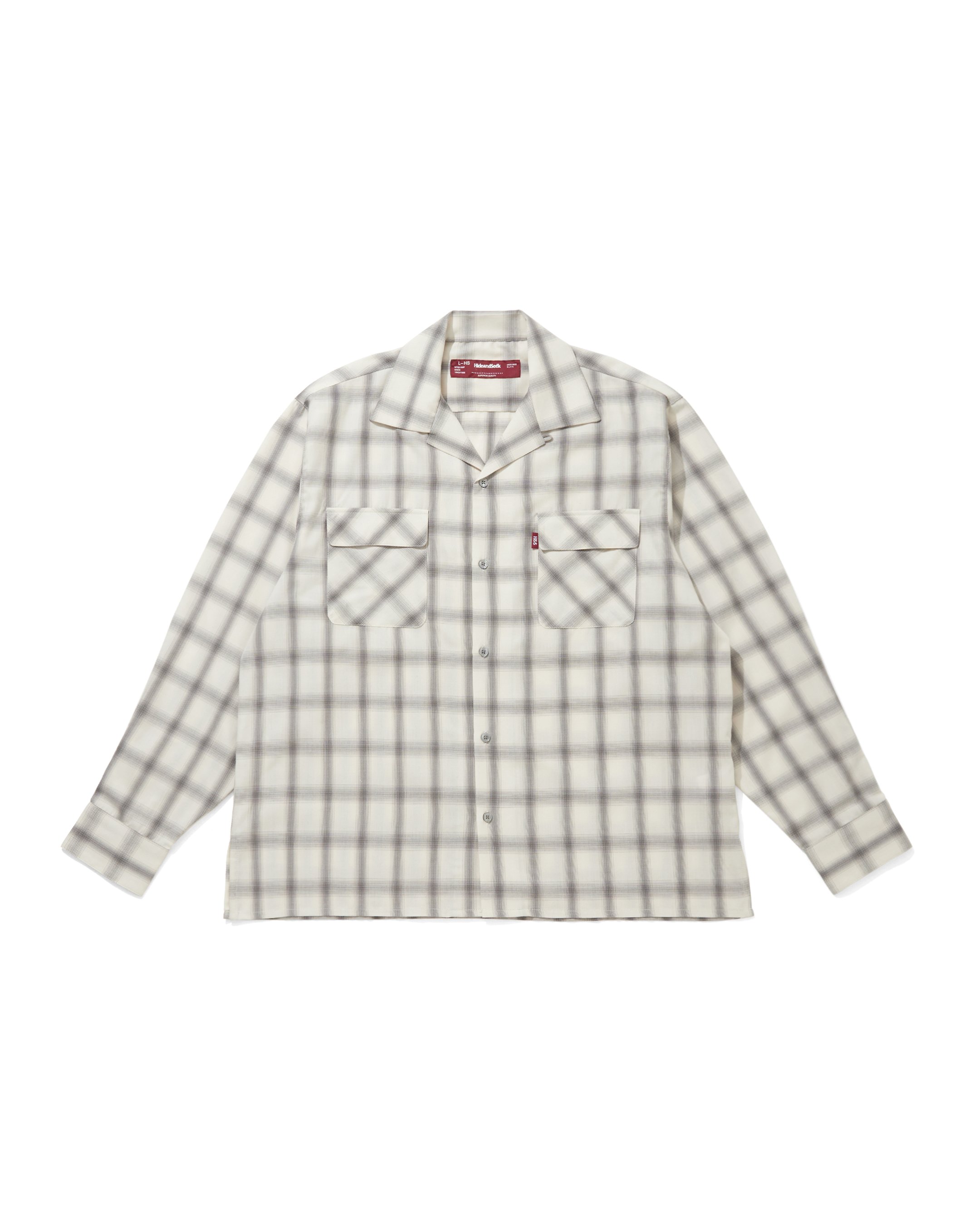 Ombre Check L/S Shirt(26aw) / WHITE