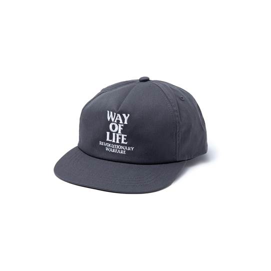 EMBROIDERY CAP "WAY OF LIFE" *チャコール