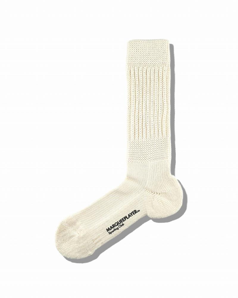 Hybrid rib socks "made in Japan" ivory white
