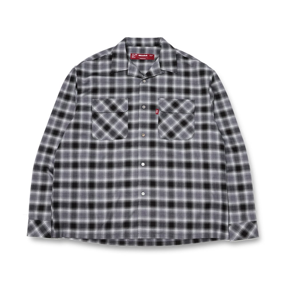 Ombre Check L/S Shirt(24aw) *グレー*
