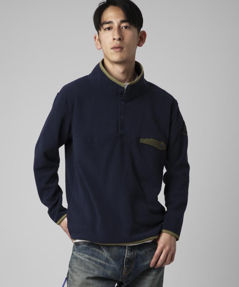 Icon half snap fleece pullover *ネイビー*