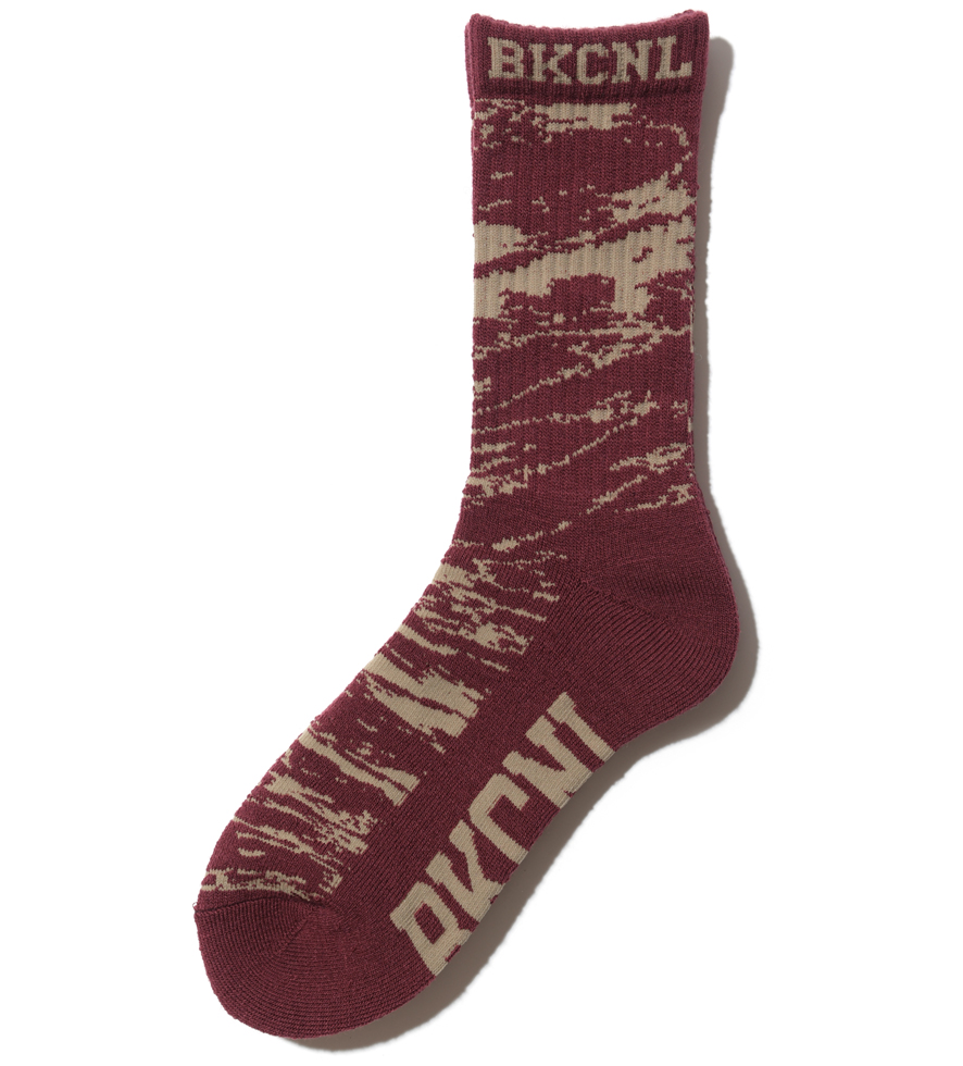 GHOSTLION CAMO SOCKS *ワイン*