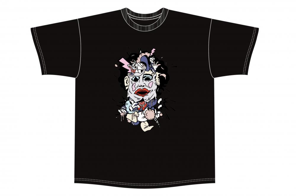 Catoon chainsaw massacre Tee   *ブラック*