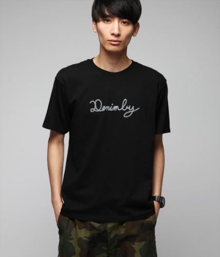 PRINT CREW NECK T-SH2 *ブラック*