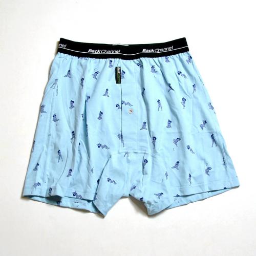 GIRL PRINT UNDERWEAR *サックス*