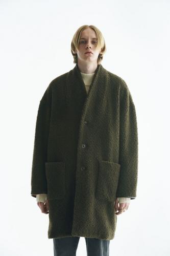NO COLLAR BOA COAT *ブラウン*