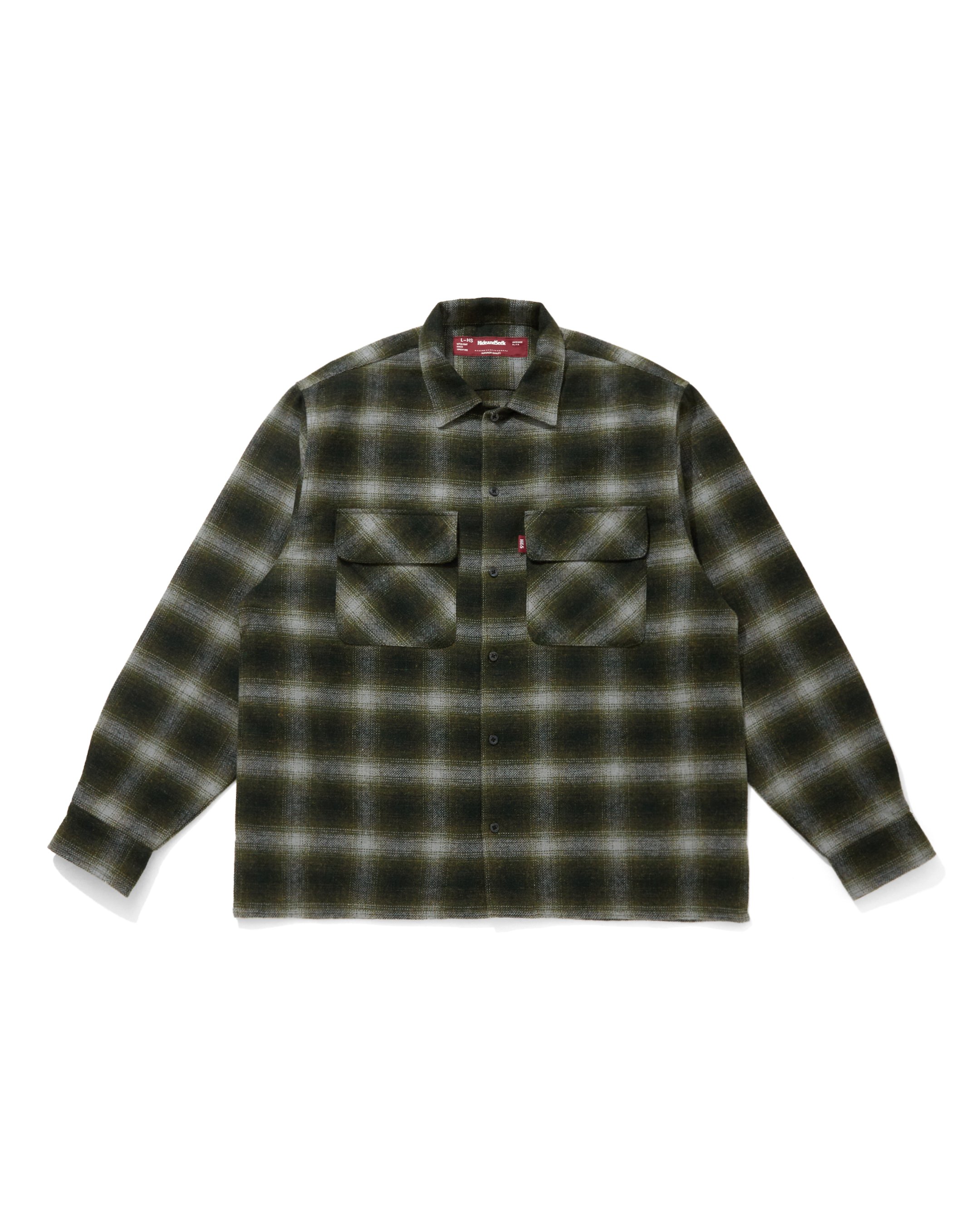 Wool Ombre Check L/S Shirt(26aw) / OD