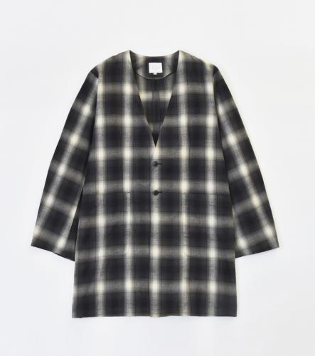 LONG CHECK GOWN *ブラック*