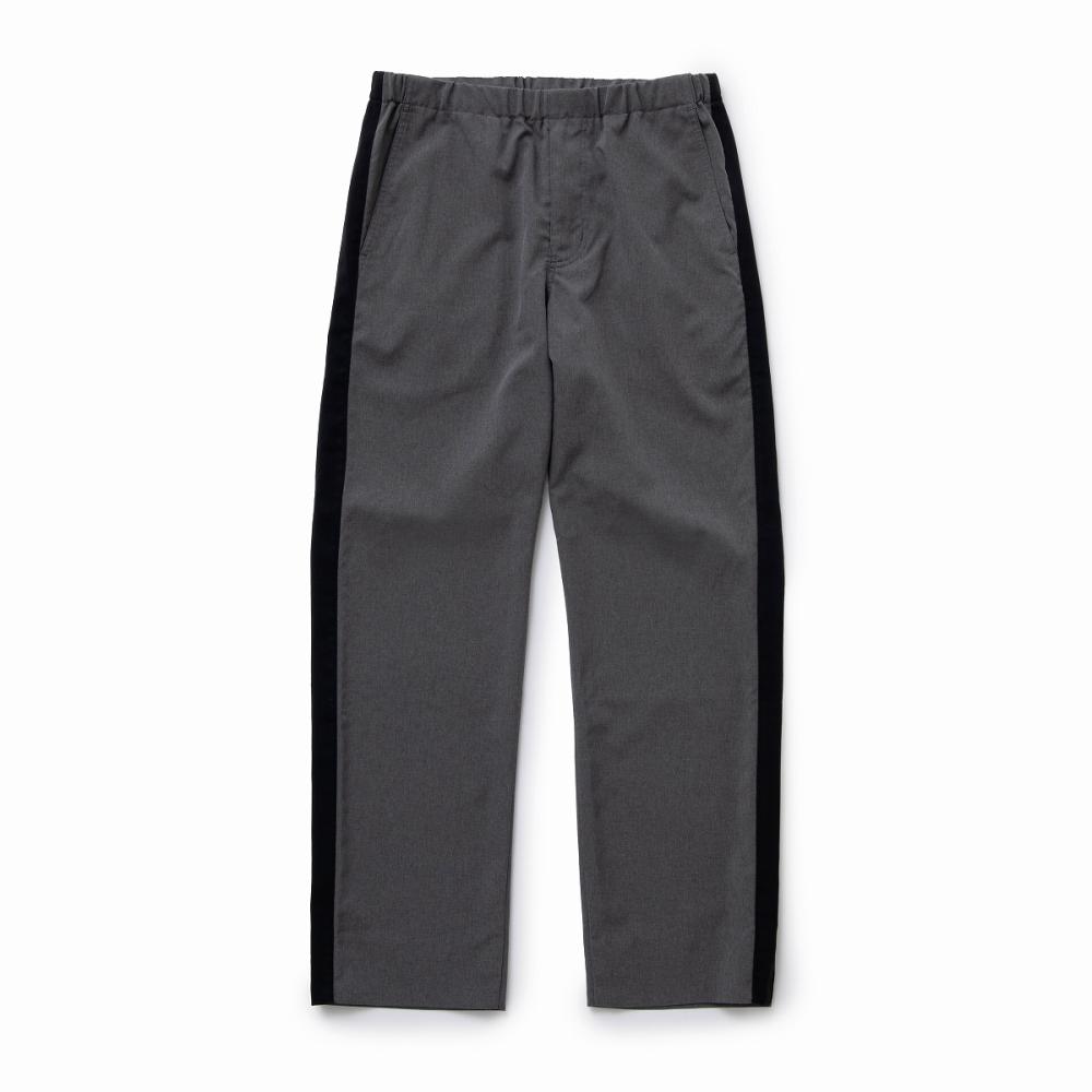 EASY SLACKS  LINE PANTS *グレー×ブラックライン*