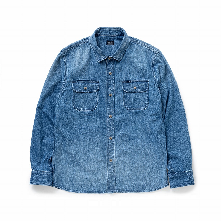 DENIM WORK SHIRT *ブルー*