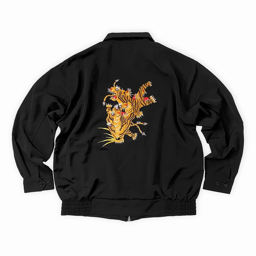 Tiger embroidery loose fit jacket *Black*