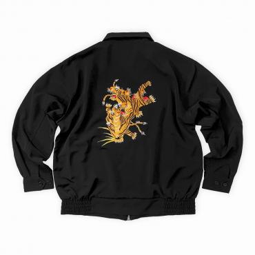 Tiger embroidery loose fit jacket *Black*