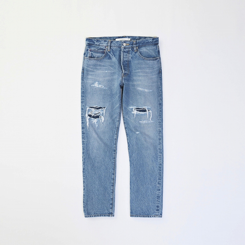 DAMEGE DENIM PANTS *ライトブルー*