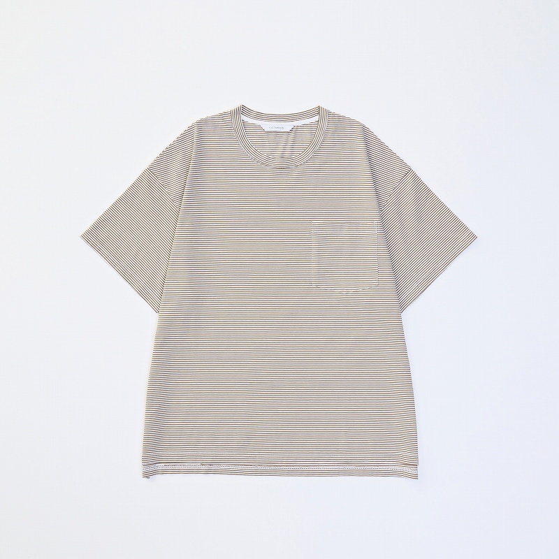 S/S BORDER TEE *ベージュ*
