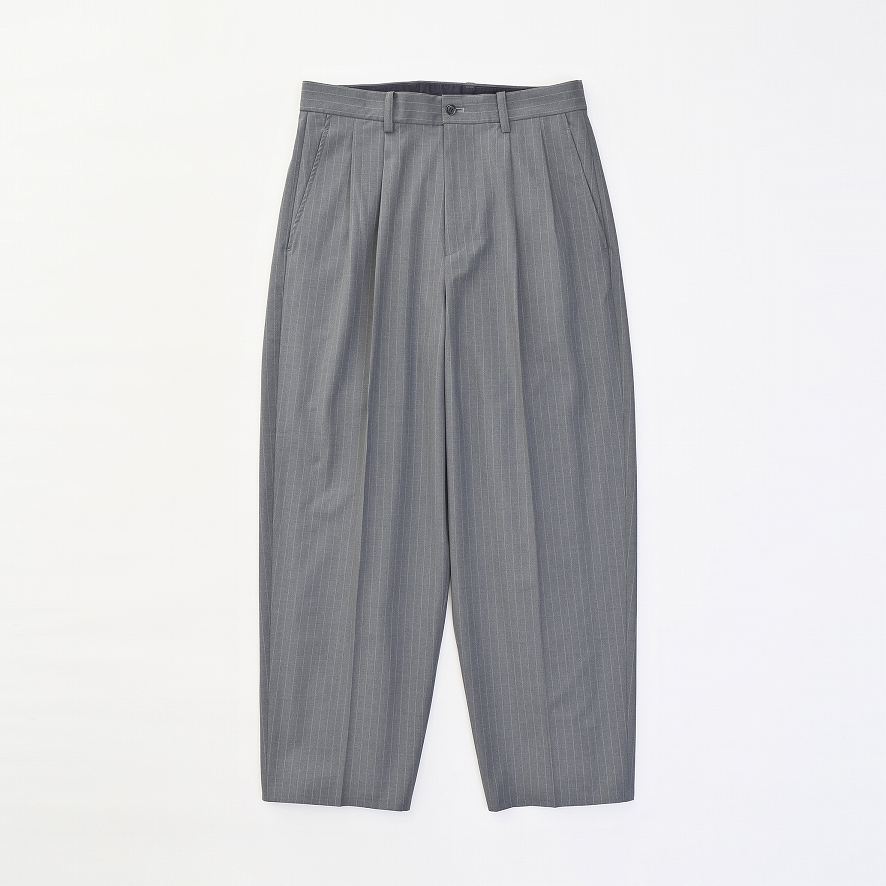 WIDE STRIPE SLACKS *グレー*