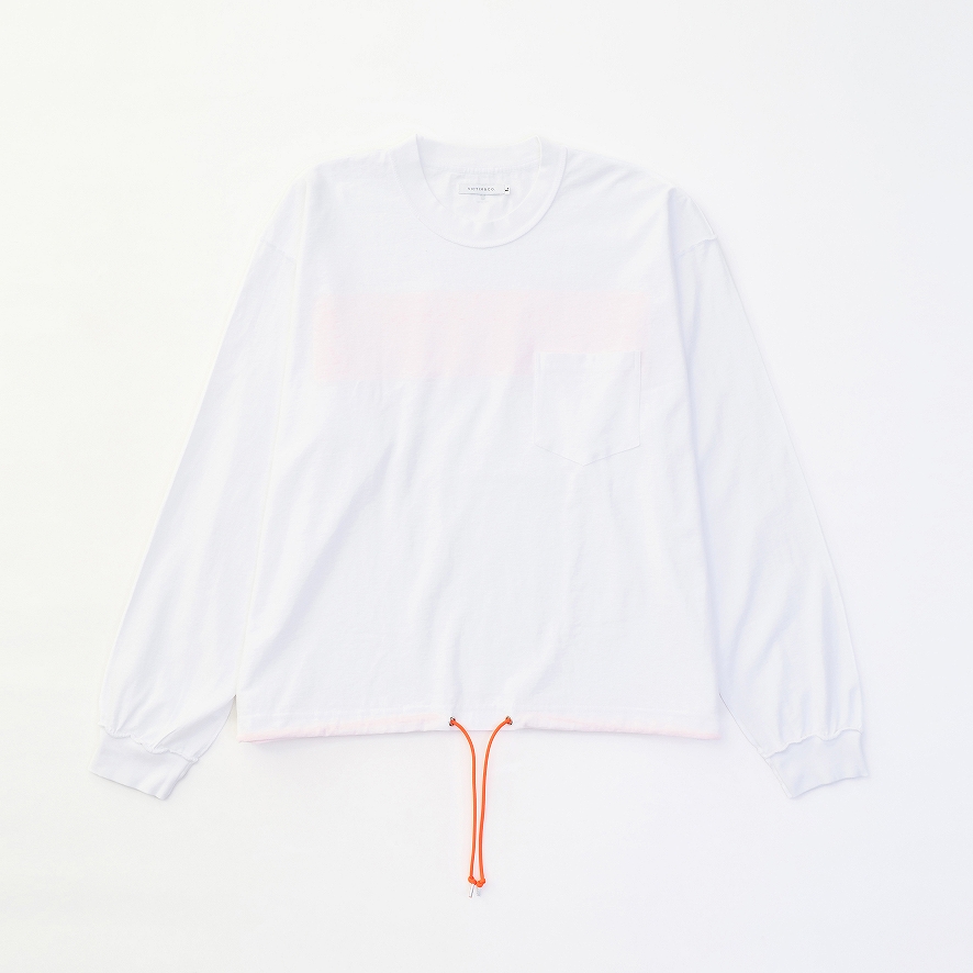 ×MINE / L/S LINE CUTSEW *ホワイト×オレンジ*