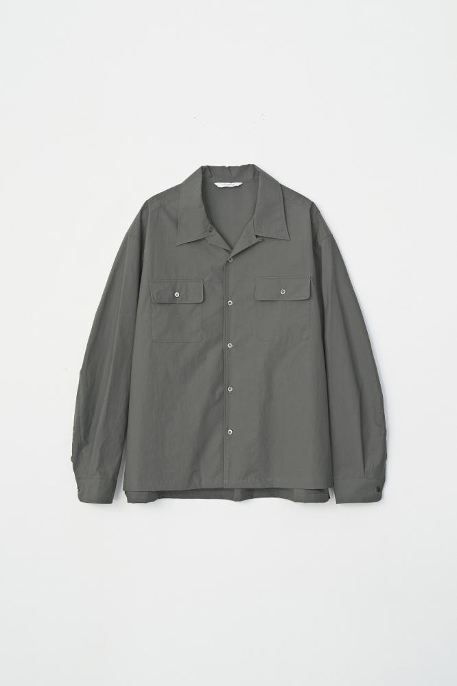OPEN COLLAR BIG SHIRT *グレー*