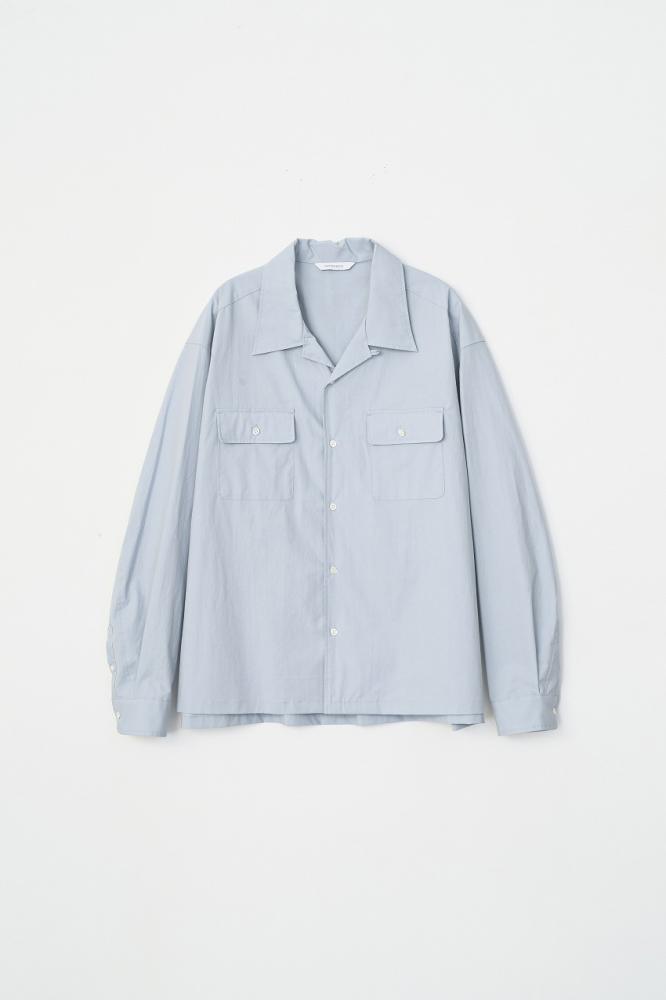 OPEN COLLAR BIG SHIRT *サックス*