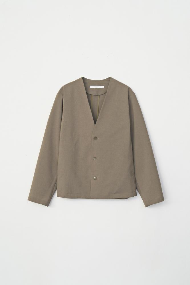 NO COLLAR JACKET *ブラウン*