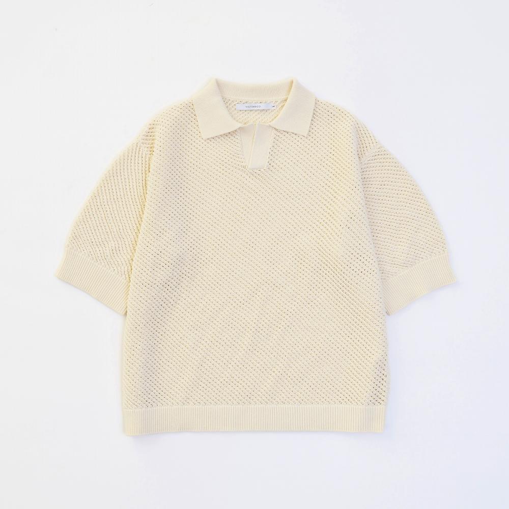 SUMMER KNIT POLO *オフホワイト*