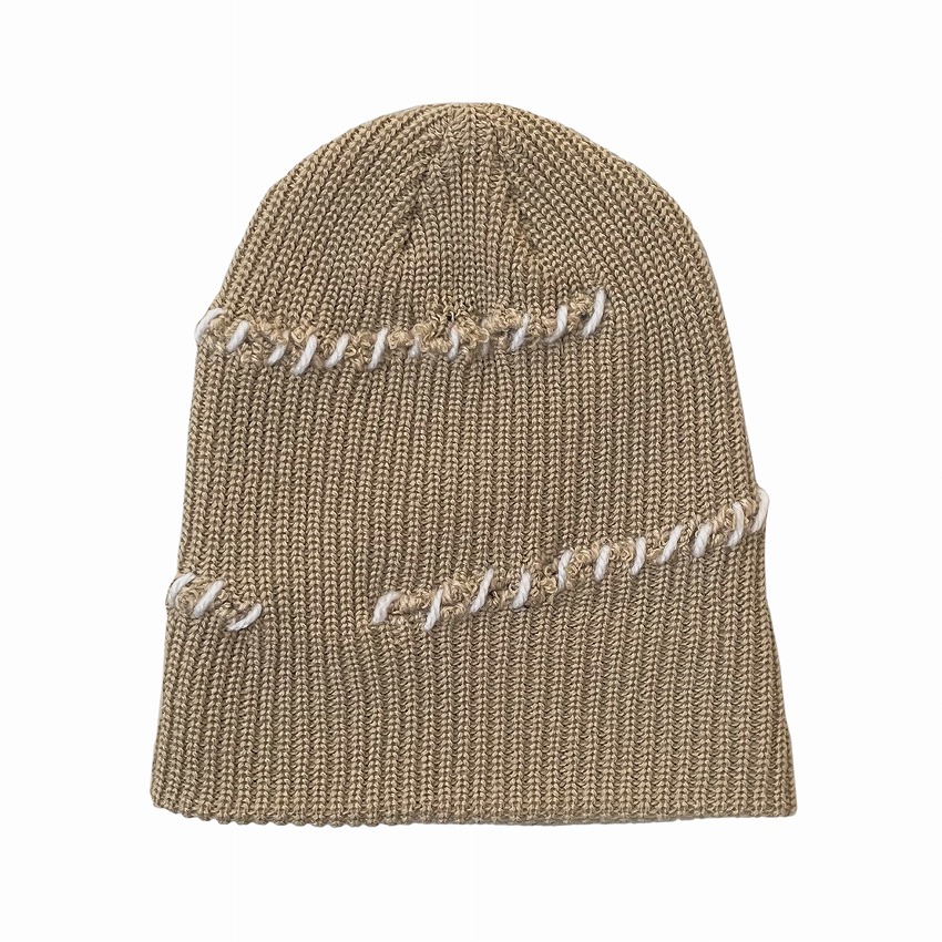 Damaged knit cap *ベージュ*