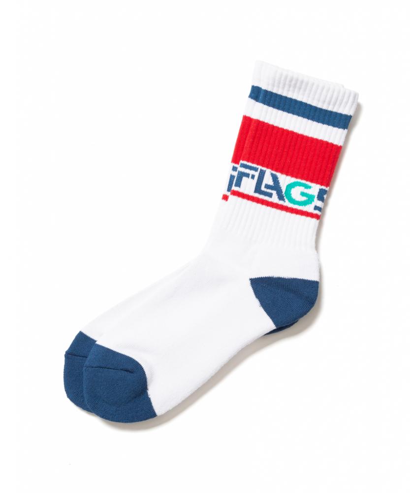 "Left Alone" LOGO SOX *ホワイト*