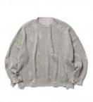 DAMEGE COTTON SWEATER *グレー*