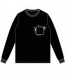 Chill rat long-sleeve poke Tee   *ブラック×ブラックポケット*