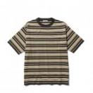 BORDER KNIT S/S TEE *チャコール*