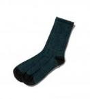 2P CHECK SOX *グリーン/グレー*