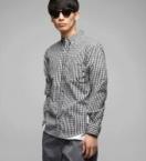GINGHAM CHECK B/D SHIRTS *BK*