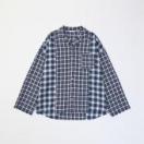 DAMEGE CHECK SHIRTS *ネイビー*