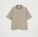 BORDER POLO SHIRT *BEG×BLK*