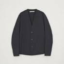 COLLARLESS WOOL JACKET *NAVY*