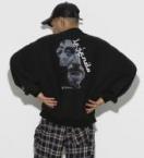 Not Alone Over sized Sweat Shirts *ブラック*