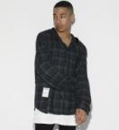 Dooking hood Over Sized Check Shirt[LES143] *グリーン*