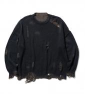 DAMEGE COTTON SWEATER *ブラック*