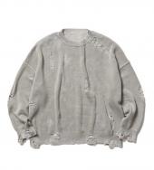 DAMEGE COTTON SWEATER *グレー*